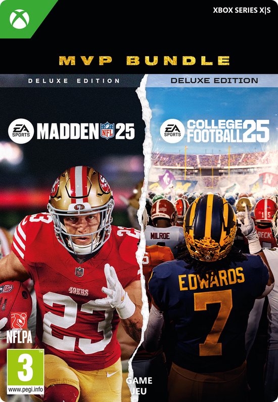 EA Sports MVP Bundle: Madden NFL 25 Deluxe Edition & College Football 25 Deluxe Edition - Xbox Series X|S & Xbox One Download - Niet beschikbaar in België