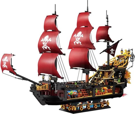 Zhe Gao - Piratenschip Phantom Lord Queen | Pirates of the Caribbean Adventure | Classic Creator gold rings piraten boot speelgoed expert technisch bouwpakket kinderen & volwassenen | 3399 bouwstenen (niet compatibel met lego of Mould King stenen)