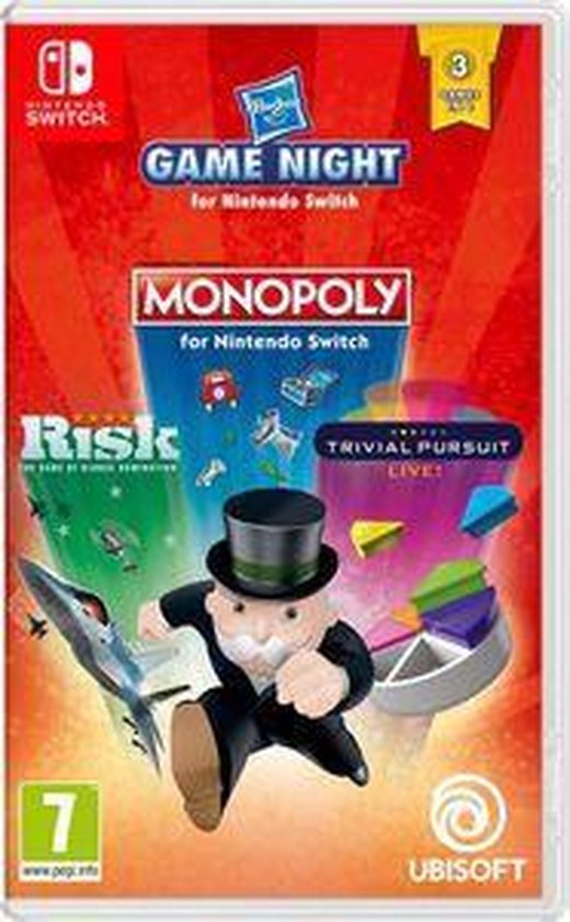 Hasbro Game Night - Monopoly, Risk & Trivial Pursuit - Switch