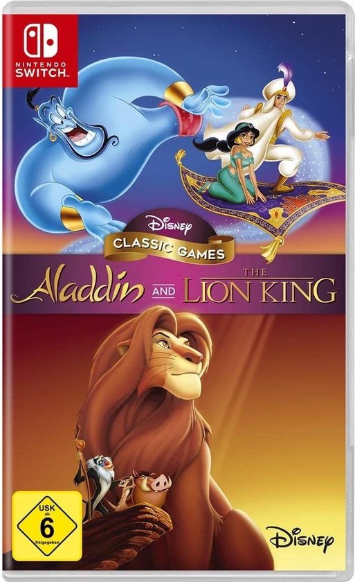 Disney Classic Games: Aladdin And The Lion King (16 bit classics Cover) SWITCH