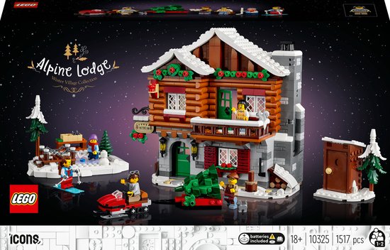 LEGO 10325 Icons Skihut Modelhuis Bouw en Decoratie Set