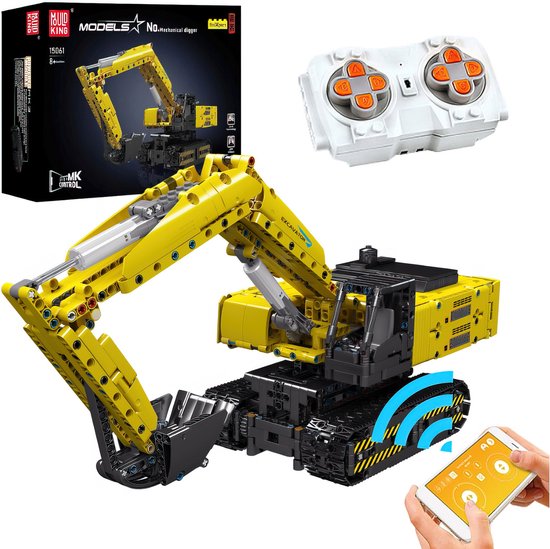 Mould King - Technic Graafmachine kraanwagen | City speed champions adventure | Creator classic auto bouwpakket | Technische speelgoed ideas voor expert volwassenen & kinderen | 1511 bouwstenen modelbouw (compatibel met lego of mega bloks)