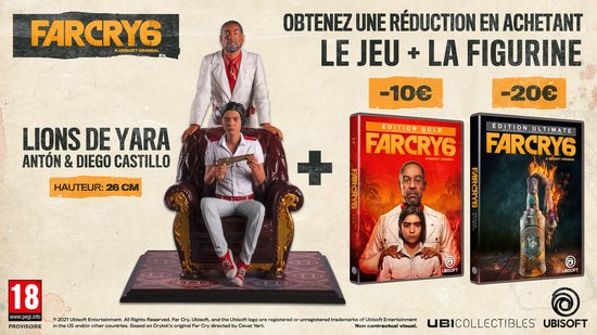 Far Cry 6 Gold Edition + Antón & Diego Castillo – Lions of Yara Figur