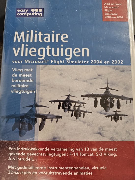 Easy Computing pc CD-ROM Militaire vliegtuigen voor Microsoft Flight Simulator 2004 en 2002