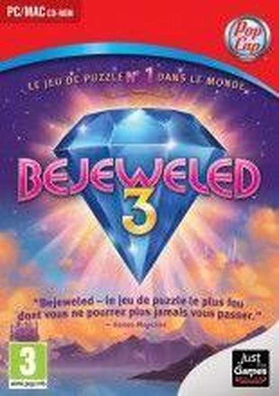 PopCap Bejeweled 3 Standaard Duits, Engels, Spaans, Frans, Italiaans, Nederlands, Portugees, Zweeds PC