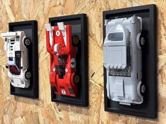 Lego Speed Champions BrickFrame (3 stuks) | Lijst | Ophangen | Neerzetten | Display | Zwart