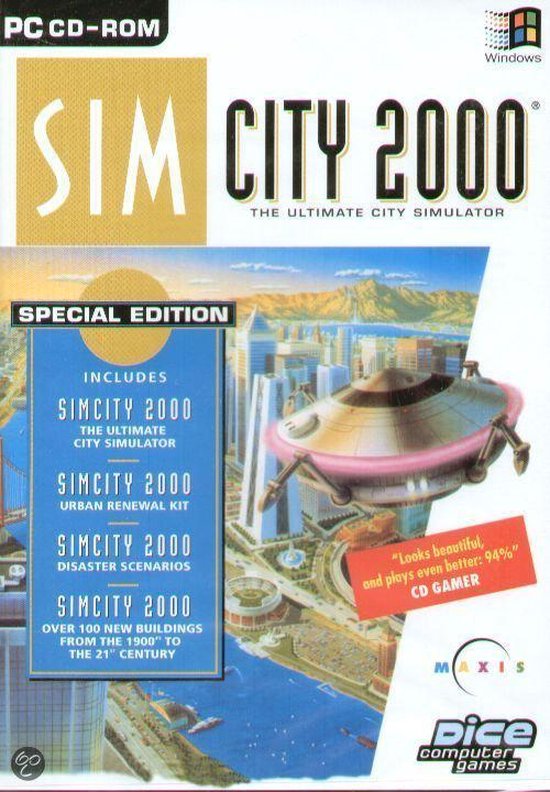 Sim City 2000 - PC, Good Windows 98, Windows 95