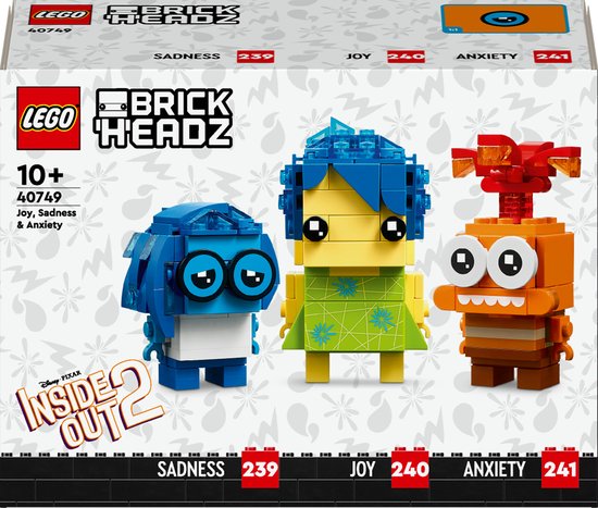 LEGO Pixar Inside Out Brickheadz 40749 - Plezier, Verdriet en Onzekerheid