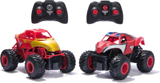 Monster Jam RC Marvel - Iron Man en Amazing Spider-Man - 2 op afstand bestuurbare monsterjamtrucks - schaal 1:24