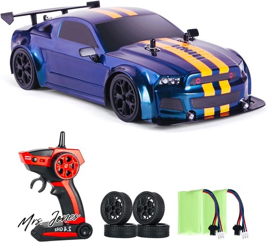 Mrs. Jones Op afstand bestuurde auto GT RC Drift auto - Speelgoedauto 1:14 met LED-verlichting 4WD driftfunctie - Kinder cadeaus 45678 + jaar .