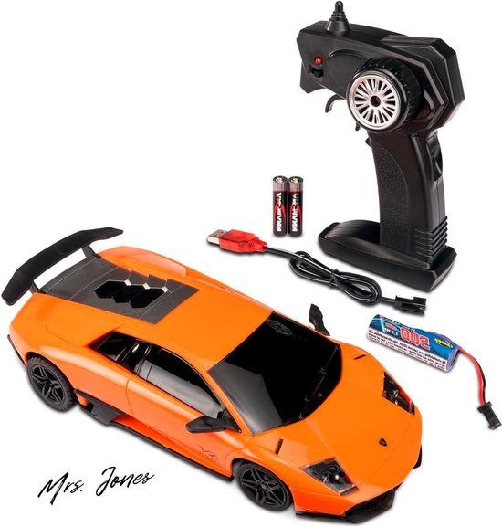 Mrs. Jones 1:24 Lamborghini Murcielago SV 2.4G 100% RTR - LED-verlichting rijtijd ca. 60 min RC auto .