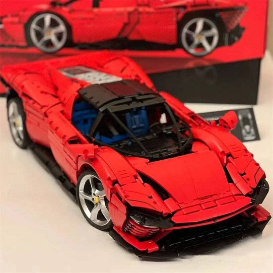 MartiCo® Modelbouwpakketten - Volwassenen - Kinderen - Constructiespeelgoed - 3778 Stuks - Lego Technic - Ferrari - Sportauto - Rood