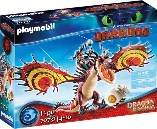 PLAYMOBIL Dragons Dragon Racing: Snotvlerk & Haaktand - 70731