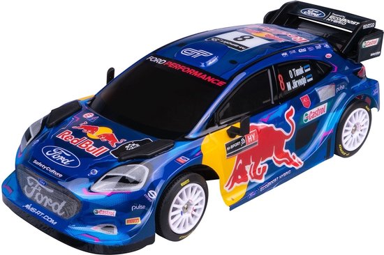 Nikko RC Auto Rally - Puma#8 - Tanak - Red Bull M-Sport - 28 cm - Blauw/Paars 1:16