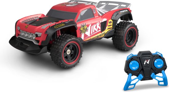 Nikko RC Auto Pro Trucks Bestuurbare Auto Offroad Voertuig tot 14 km/h - Robuuste Racetruck met vering - Inclusief USB Snellader, Voor kinderen vanaf 6 Jaar - ca. 33 cm - Rood