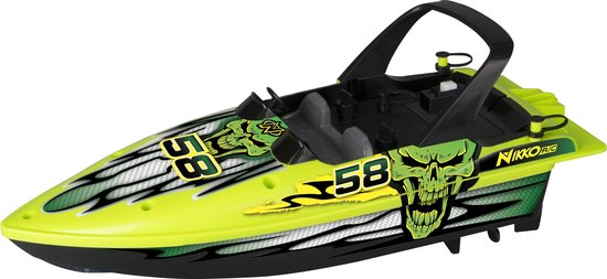 Nikko RC boot - Speedboot - afstand bestuurbare RC boot - water action tot 2,5 km/u - bereik to 25m - voor kinderen vanaf 6 jaar - ca. 30 cm - groen