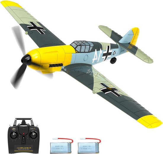 4CH op afstand bestuurd vliegtuig RTF - Beginner RC Parkflyer - 6-assige stabilisatie - One-Key Aerobatic - BF-109 761-11 RC vliegtuig