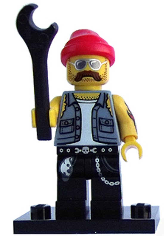 Lego serie 10 minifiguur, Motorcycle Mechanic.