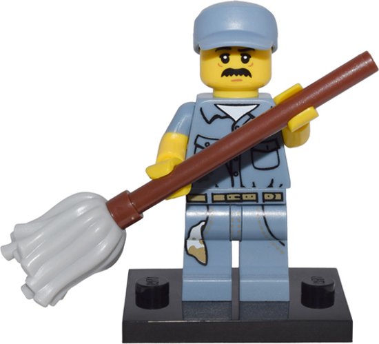 Lego minifiguur serie 15, Janitor.