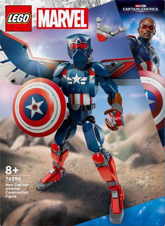 LEGO Marvel Nieuwe Captain America bouwfiguur - 76296