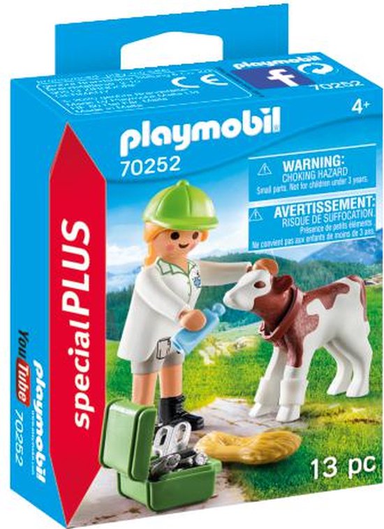 PLAYMOBIL Special Plus Dierenarts met kalf - 70252