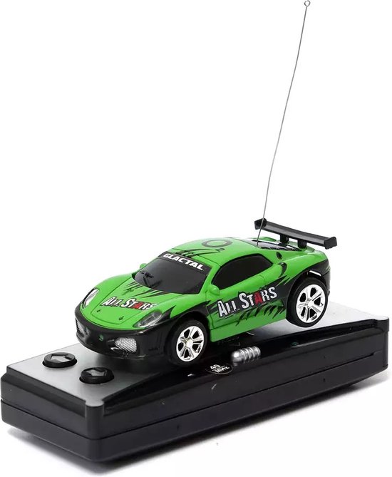 DrPhone TinyCars - Sport R/C Racer Radio Besturing - 20 KM/H - RC Micro Racing Bestuurbare Auto Inclusief Pionnen - Green Thunder - Spaar ze Allemaal