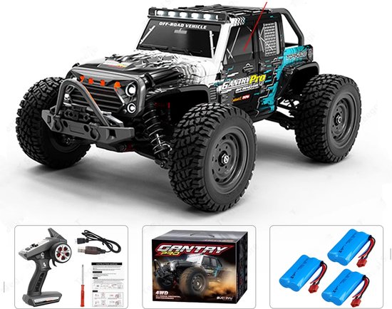 Comnox - RC Monster Truck 1:16 - 70 KM/H Drift - 4WD - LED Lights - Brushless Motor - All-Terrain - Zwart - Truck