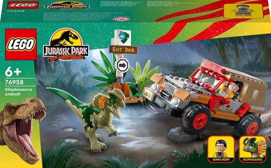 LEGO Jurassic World Dilophosaurus Hinderlaag Dinosaurus Speelgoed - 76958