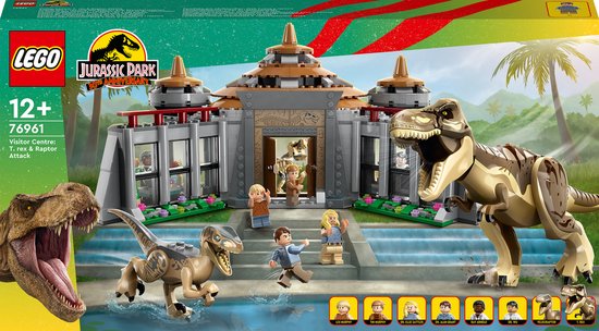 LEGO Jurassic World Jurassic Park Bezoekerscentrum: T. rex & raptor aanval Set - 76961