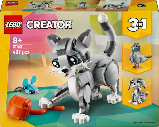 LEGO Creator 3in1 Speelse kat dieren - 31163