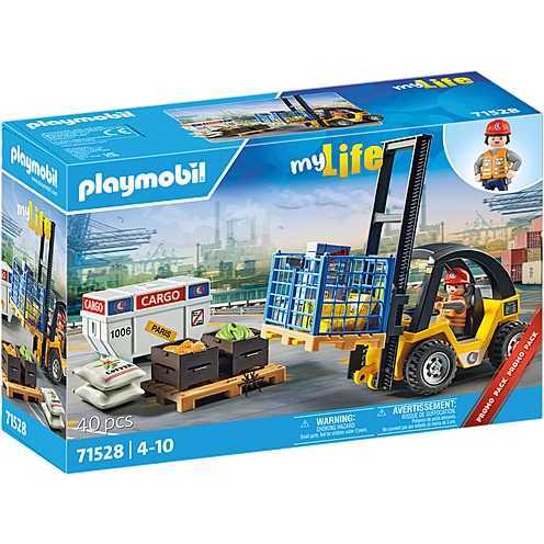 PLAYMOBIL City Action - Heftruck met lading constructiespeelgoed 71528