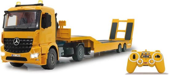 1:20 Jamara 405107 RC Vrachtwagen Mercedes-Benz Arocs met Platte Trailer RC Model Kant en Klaar