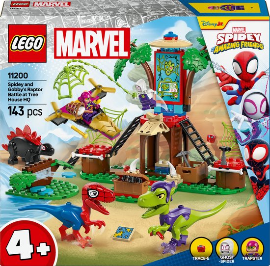 LEGO Marvel Spidey en zijn geweldige vriendjes Spidey en Gobby's raptorstrijd bij de boomhut - 11200