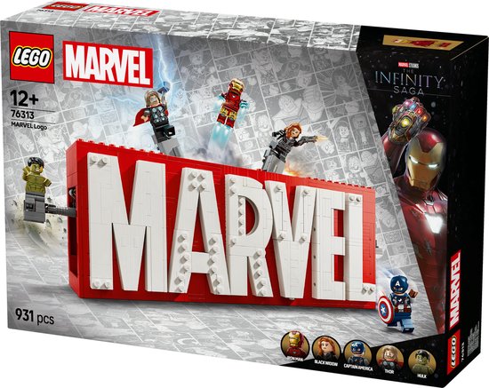 LEGO Marvel: MARVEL logo en minifiguren verzamelset - 76313