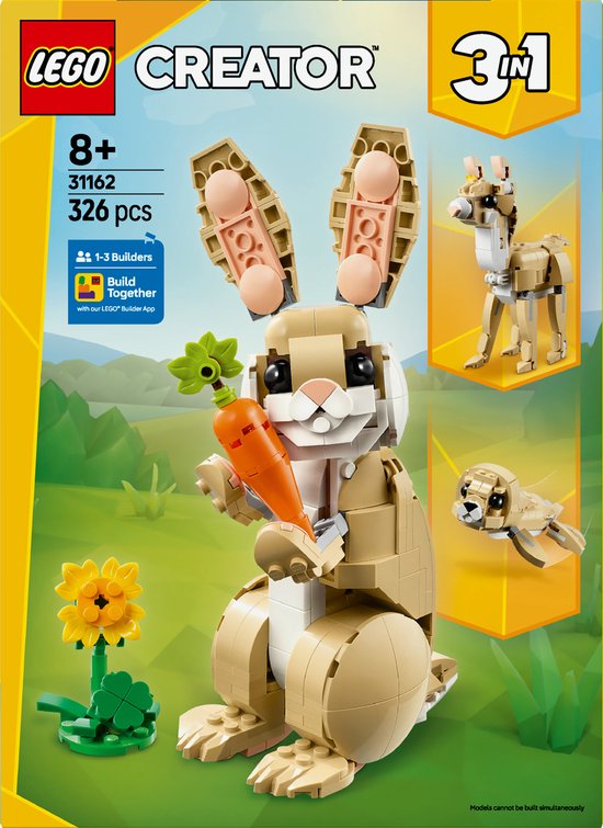 LEGO Creator 3in1 Lief konijn dieren - 31162