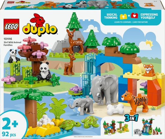 LEGO DUPLO Stad 3-in-1 families van wilde dieren - 10446