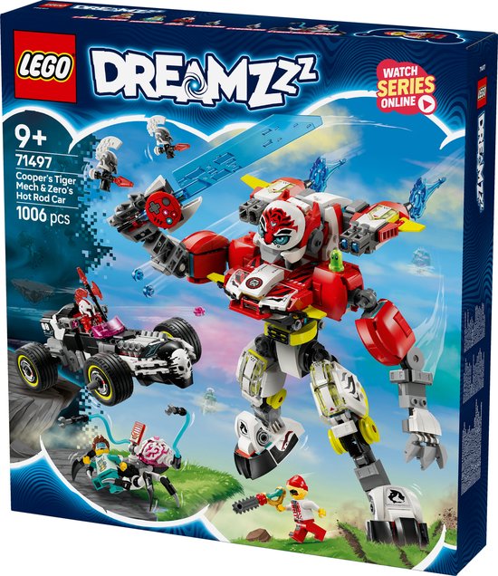 LEGO DREAMZzz™ Coopers tijgermecha en Zero's hot rod auto - 71497