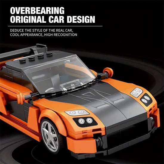 Bouwstenen Technic - Race auto | Mini Racewagen met Display Box Bouwstenen | 388+ Bouwstenen | (compatibel met Lego en Lego technic)