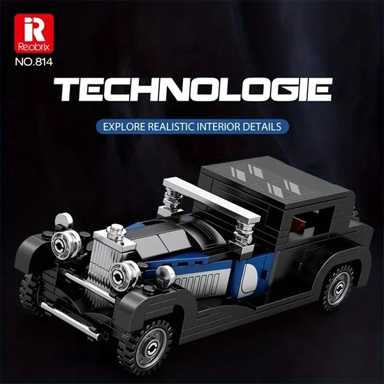 BrzXproe 2258-delig Sportcoupé Bouwblokkenmodel - Schaal 1:10 - Verzamelbaar en Educatief STEM Speelgoed - Gemakkelijke Montage - Ideaal Cadeau voor 14+ Jaar (Compatibel met LEGO of LEGO Technic)