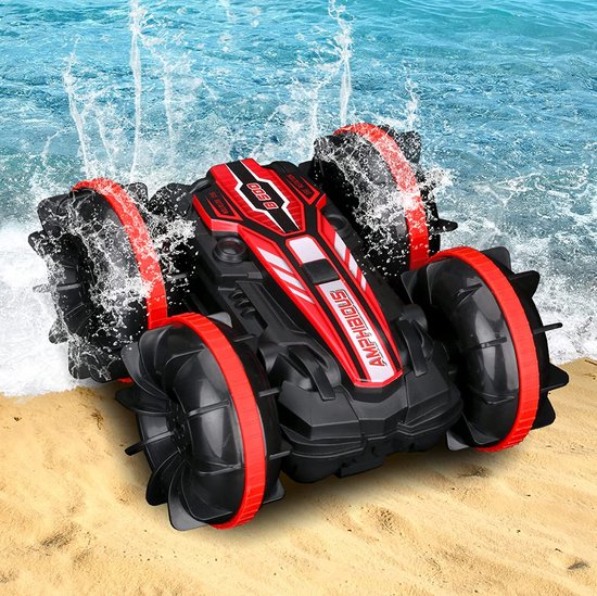 Rc auto - Rc auto offroad/water/gras - Radiografisch Bestuurbare auto/boot - Speelgoed Auto Voor Kinderen/Volwassenen - Rood