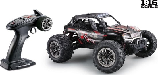 Absima - Afstandsbestuurbare Auto RTR "Ready To Run" inclusief zender,accu en laadkabel - 1:16 4WD High Speed Sand Buggy 2,4GHz Zwart/Rood - 16005