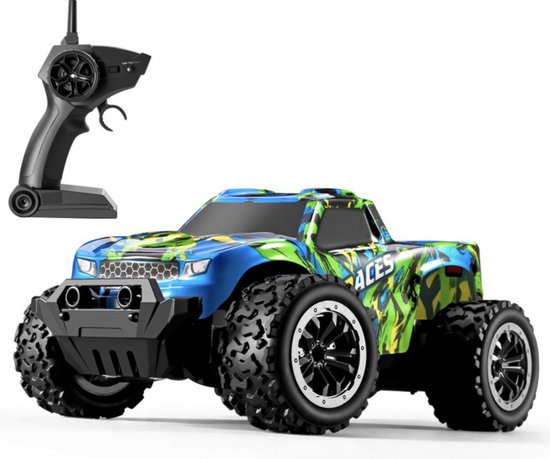 CB-Goods Bestuurbare Auto - RC Auto - Monstertruck - Offroad Car - RC Car Buggy - Monsterjam - Kinderen en volwassenen - Tiktok - Radiografisch - Binnen en buiten - Stuntauto - Afstandsbestuurbare auto - Groen