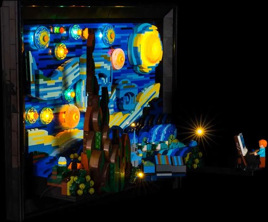 Light my Bricks - Verlichtingset met afstandsbediening geschikt voor Lego Vincent Van Gogh - The Starry Night 21333