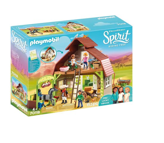 PLAYMOBIL Spirit Schuur met Lucky, Pru en Abigail - 70118