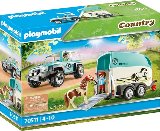 PLAYMOBIL Country Auto met aanhanger - 70511