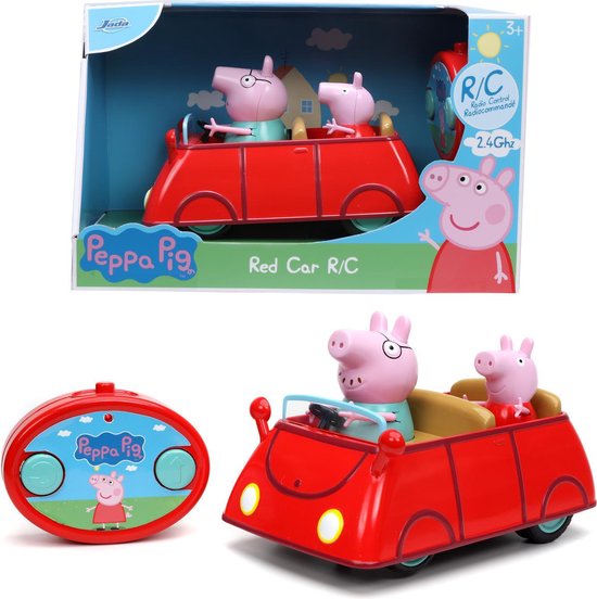 Jada Toys - RC Peppa Pig  Car - 17,5 cm - tot 2,5 km/u - 2 4GHz - Bestuurbare auto