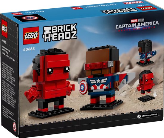 Lego Brickheadz 40668 - Captain America en Rode Hulk (40668)