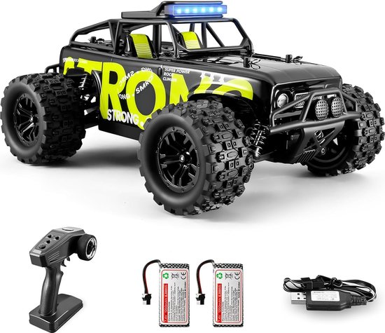 4WD-speelgoedauto, op afstand bestuurde terreinwagen, terreinwagen, all-terrains offroad, elektrisch voertuig, schaal 1/18, 40 km/u, RC auto met 2 oplaadbare batterijen, cadeau voor kinderen en volwassenen