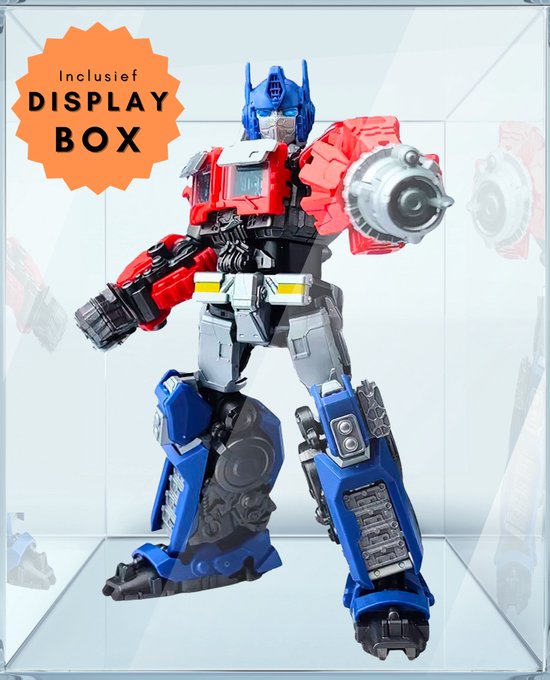 Hasbro - Transformers One Optimus Prime incl display box & kaarten | Auto bots wars | Robot technic modelbouw | Gundam model kit | Speelgoed legacy star bouwpakket | Bekend van manga & anime | Niet compatibel met lego of revell | Sinterklaas & Kerst