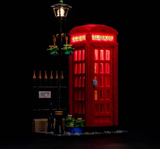 Light My Bricks - Verlichtingsset geschikt voor LEGO Red London Telephone Box 21347